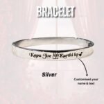 Personalized gift bracelet in black with custom engraving