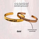 Tamil engraving black bracelet with custom text