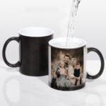 Personalized magic mug showing picture when hot