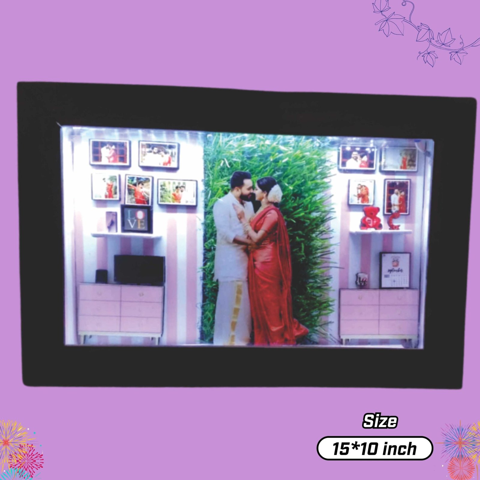 Personalized mini photo frame 15×10 with custom pictures