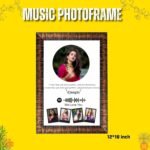 Customized 12×18 Music Photo Frame with song code and personalized photo