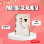 Custom printed 4x6 inch photo album with nine photos