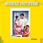 12×8 marriage photo frame with customized wedding picture